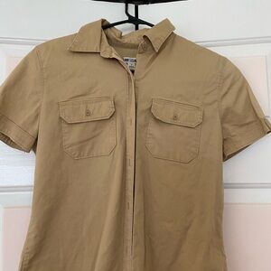 GAP Women's Tan Short Sleeve Shirt